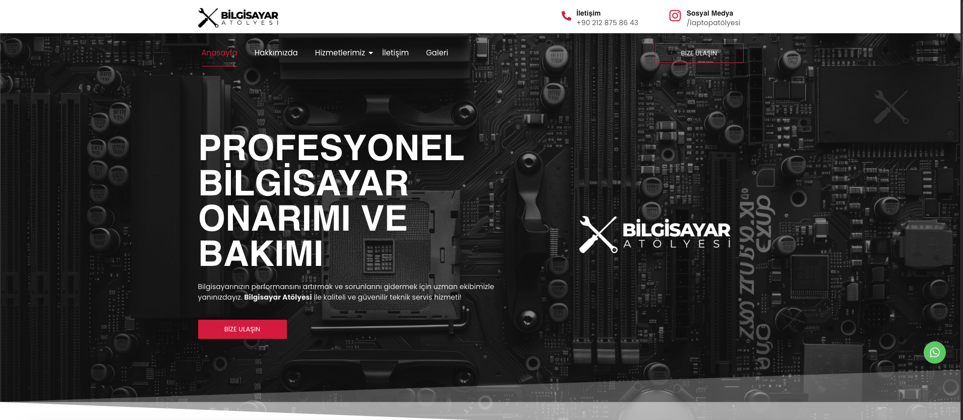 Bilgisayar Atölyesi Web Sitesi