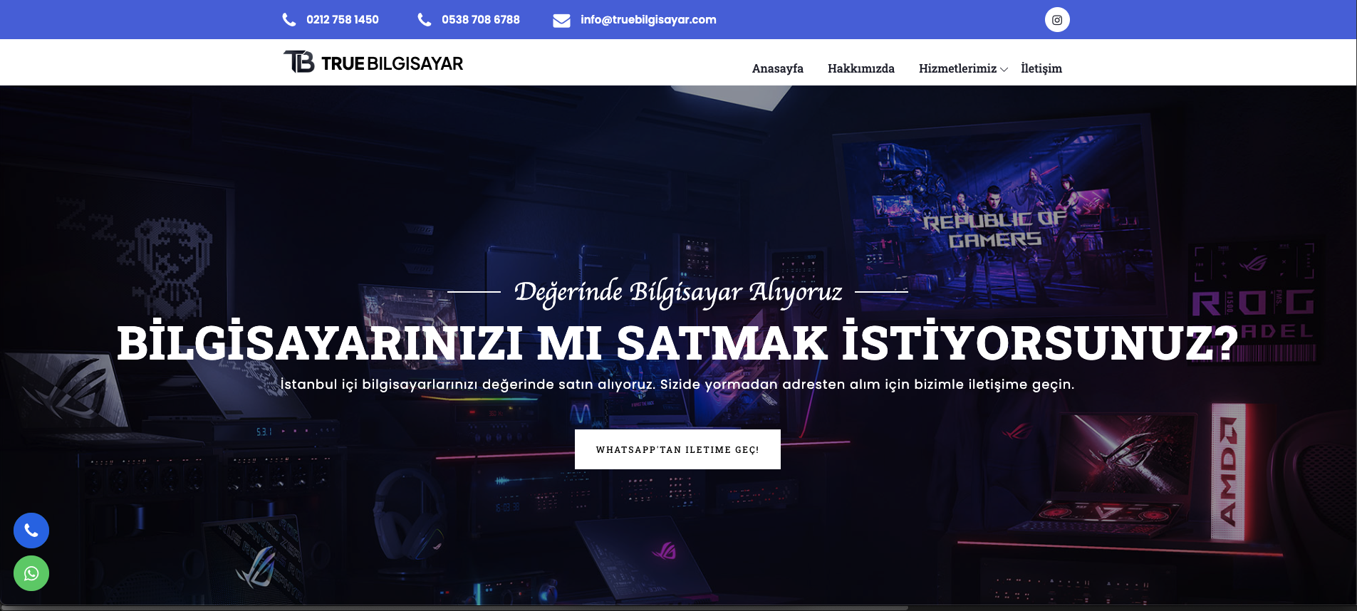 True Bilgisayar Web Sitesi